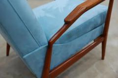 Giuseppe Scapinelli Mid Century Modern Armchairs in Hardwood and Fabric by Giuseppe Scapinelli Braz - 3670980