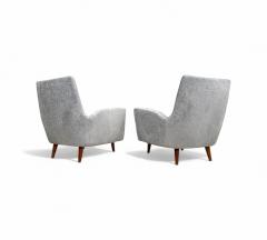 Giuseppe Scapinelli Pair of Armchairs in Hardwood Chenille Giuseppe Scapinelli 1950s Lot 344A - 4356805