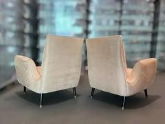 Giuseppe Scapinelli Pair of Armchairs in Hardwood Suede by Giuseppe Scapinelli c 1950s - 3929513