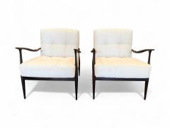 Giuseppe Scapinelli Pair of Armchairs in Rosewood and fabric Giuseppe Scapinelli 1950s Lot 626A - 4190704