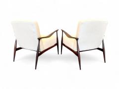 Giuseppe Scapinelli Pair of Armchairs in Rosewood and fabric Giuseppe Scapinelli 1950s Lot 626A - 4190706