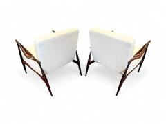 Giuseppe Scapinelli Pair of Armchairs in Rosewood and fabric Giuseppe Scapinelli 1950s Lot 626A - 4190707