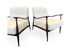 Giuseppe Scapinelli Pair of Armchairs in Rosewood and fabric Giuseppe Scapinelli 1950s Lot 626A - 4190708