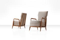 Giuseppe Scapinelli Pair of Giuseppe Scapinelli High Back Chairs in Caviuna Wood Brazil 1950s - 1053997