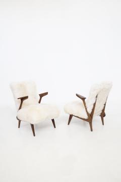 Giuseppe Scapinelli Pair of Italian Fur Armchairs Attributed to Giuseppe Scapinelli - 2198918