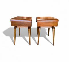 Giuseppe Scapinelli Pair of Nightstands in Pau Marfim Brass Giuseppe Scapinelli 1950s - 4416748
