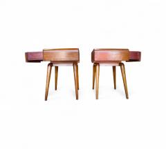 Giuseppe Scapinelli Pair of Nightstands in Pau Marfim Brass Giuseppe Scapinelli 1950s - 4416750