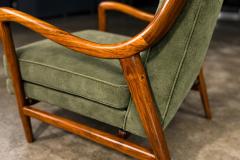 Giuseppe Scapinelli Pair of Sculptural Armchairs by Giuseppe Scapinelli in Cavi na Wood Mohair - 4541301