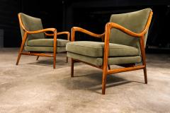 Giuseppe Scapinelli Pair of Sculptural Armchairs by Giuseppe Scapinelli in Cavi na Wood Mohair - 4541304