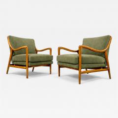 Giuseppe Scapinelli Pair of Sculptural Armchairs by Giuseppe Scapinelli in Cavi na Wood Mohair - 4545946