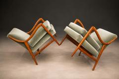 Giuseppe Scapinelli Pair of Sculptural Armchairs by Giuseppe Scapinelli in Cavi na Wood Mohair - 4612114