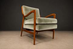 Giuseppe Scapinelli Pair of Sculptural Armchairs by Giuseppe Scapinelli in Cavi na Wood Mohair - 4612117