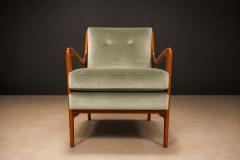 Giuseppe Scapinelli Pair of Sculptural Armchairs by Giuseppe Scapinelli in Cavi na Wood Mohair - 4612122