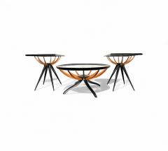 Giuseppe Scapinelli Pair of Side Tables in Hardwood Glass Giuseppe Scapinelli 1950s Lot 441 - 4377254