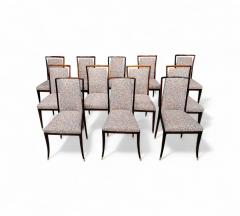 Giuseppe Scapinelli Set of 12 Dining Chairs in Rosewood Fabric Giuseppe Scapinelli Lot 352 366A - 4386614