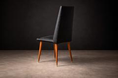 Giuseppe Scapinelli Set of 4 Chairs in Caviuna wood Black Leather Giuseppe Scapinelli 1950s - 4546629