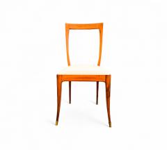 Giuseppe Scapinelli Set of 6 Dining Chairs in Caviuna Fabric Giuseppe Scapinelli 1950s - 4373387