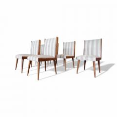 Giuseppe Scapinelli Set of 6 Dining Chairs in Caviuna wood Fabric Giuseppe Scapinelli 1950s - 4367498