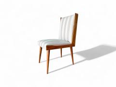 Giuseppe Scapinelli Set of 6 Dining Chairs in Caviuna wood Fabric Giuseppe Scapinelli 1950s - 4367507