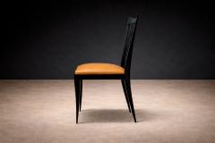 Giuseppe Scapinelli Set of 8 Dining Chairs in Hardwood Leather Giuseppe Scapinelli 1950s - 4550822