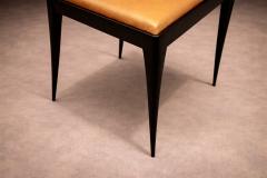 Giuseppe Scapinelli Set of 8 Dining Chairs in Hardwood Leather Giuseppe Scapinelli 1950s - 4550824