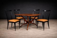 Giuseppe Scapinelli Set of 8 Dining Chairs in Hardwood Leather Giuseppe Scapinelli 1950s - 4550826