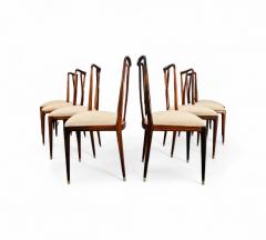 Giuseppe Scapinelli Set of 8 Dining Chairs in Rosewood Boucle Giuseppe Scapinelli 1950s - 4373407