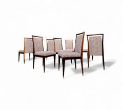 Giuseppe Scapinelli Set of 8 Dining Chairs in Rosewood Fabric Giuseppe Scapinelli Lot 366A - 4386623