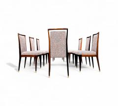 Giuseppe Scapinelli Set of 8 Dining Chairs in Rosewood Fabric Giuseppe Scapinelli Lot 366A - 4386626