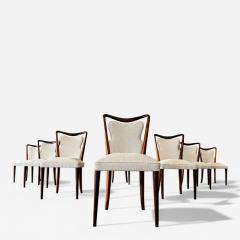 Giuseppe Scapinelli Set of Dining Chairs in Rosewood Fabric Giuseppe Scapinelli 1950s Lot 669 - 4393894