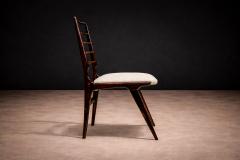 Giuseppe Scapinelli Set of Six Dining Chairs in Rosewood Fabric Giuseppe Scapinelli 1950s - 4548296