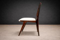 Giuseppe Scapinelli Set of Six Dining Chairs in Rosewood Fabric Giuseppe Scapinelli 1950s - 4548299