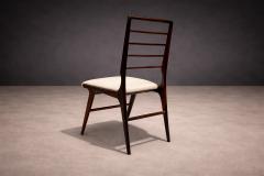 Giuseppe Scapinelli Set of Six Dining Chairs in Rosewood Fabric Giuseppe Scapinelli 1950s - 4548300
