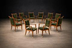 Giuseppe Scapinelli Set of Twelve Giuseppe Scapinelli Dining Armchairs in Cavi na - 4531136