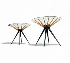 Giuseppe Scapinelli Side Tables in Two Tone Hardwood Glass Giuseppe Scapinelli 1950s Lot 768A - 4293034