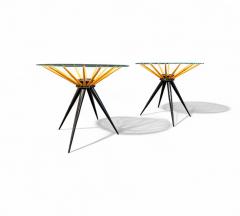 Giuseppe Scapinelli Side Tables in Two Tone Hardwood Glass Giuseppe Scapinelli 1950s Lot 768A - 4376491