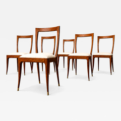 Giuseppe Scapinelli Six Cavi na Boucl Dining Chairs by Giuseppe Scapinelli Brazil 1950s - 4805062