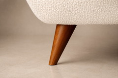 Giuseppe Scapinelli Sofa in Cavi na Wood and Off White Boucl by Giuseppe Scapinelli - 4692861