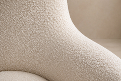 Giuseppe Scapinelli Sofa in Cavi na Wood and Off White Boucl by Giuseppe Scapinelli - 4692866