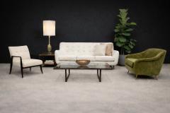 Giuseppe Scapinelli Sofa in Hardwood and Off White Boucl by Giuseppe Scapinelli Brazil 1950s - 4488694