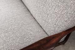 Giuseppe Scapinelli Sofa in Rosewood and Ivory Boucl by Giuseppe Scapinelli Brazil 1950s - 4488660