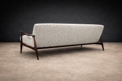 Giuseppe Scapinelli Sofa in Rosewood and Ivory Boucl by Giuseppe Scapinelli Brazil 1950s - 4488665