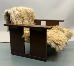 Giuseppe Terragni PAIR Italian Mid Century Rationalist Armchairs Sheepskin Coverings G Terragni - 4523352