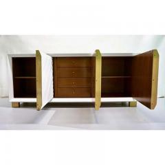 Giusta Collini Frigerio 1970s Italian White Lacquered Carved Wood Credenza or Dresser - 359356