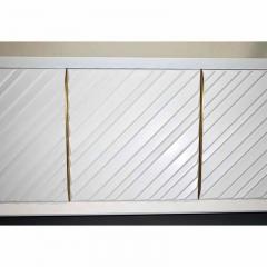 Giusta Collini Frigerio 1970s Italian White Lacquered Carved Wood Credenza or Dresser - 359359