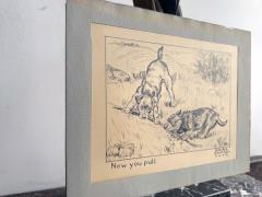 Gladys Emerson Cook Two Dogs Playing Scottish Terrier Woman Illustrator of the Golden Age Animalier - 4148003