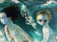 Gladys Rockmore Mrs Floyd M Davis Innocent Summer Fun Children Running at the Beach - 4220855