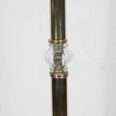 Glamorous Mid Century Modern Floor Lamp in Handblown Murano Glass and Brass - 1700709
