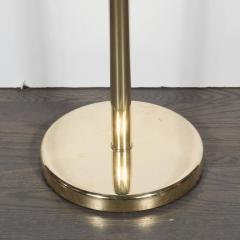 Glamorous Mid Century Modern Floor Lamp in Handblown Murano Glass and Brass - 1700710
