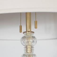 Glamorous Mid Century Modern Floor Lamp in Handblown Murano Glass and Brass - 1700711